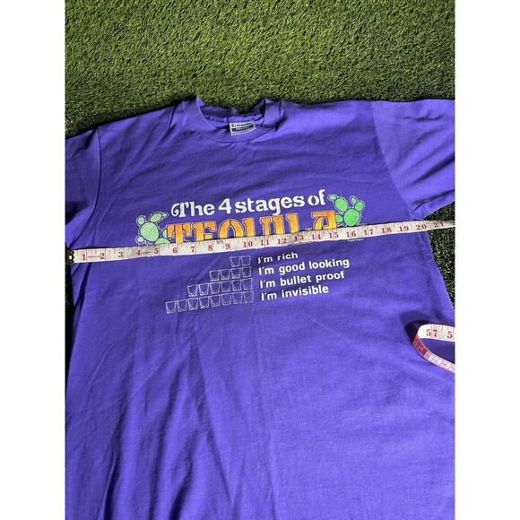 Vintage Tequila Single Stitch T-Shirt Size L Made In USA Cruise, Party Funny - Picture 7 of 9